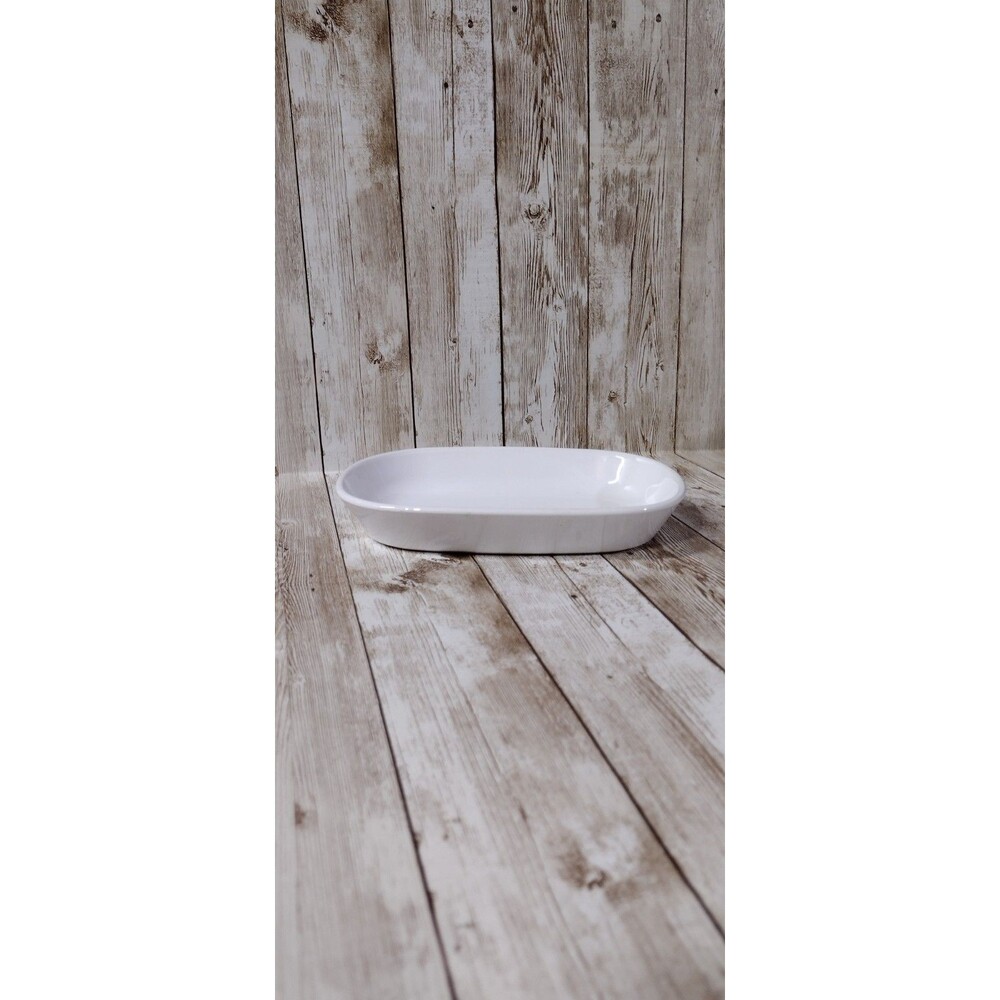 VTG Corningware Sidekick P-140-B Baking Dish Coupe White Oval Oven Microwave